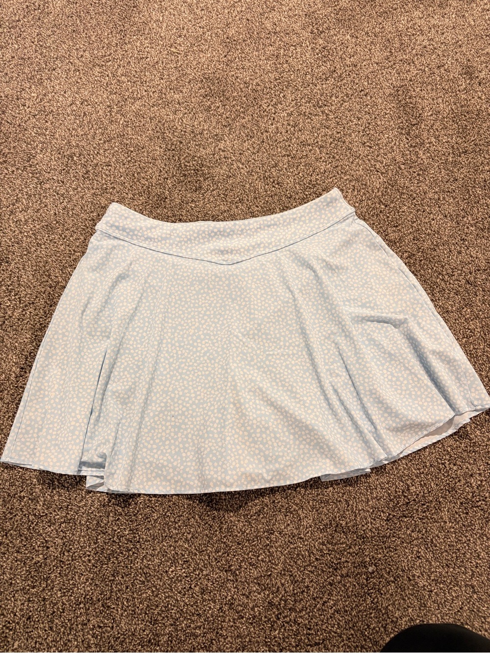 Bad Birdie Light Blue Floral Skater Skirt - Women